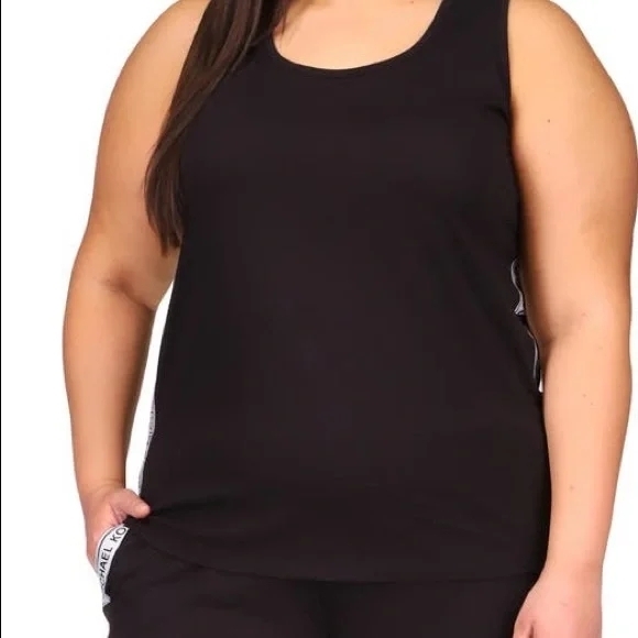MICHAEL KORS LOGO TAPE TANK TOP 4x - Picture 2 of 5